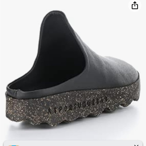 ASPORTUGUESAS clogs women Size 9 Black 000 Corn Biofiber - Picture 4 of 12